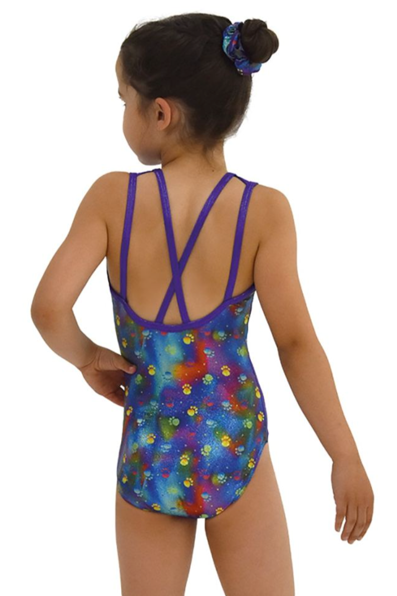 Mondor - Child's Saphire-White Gymnastics Leotard